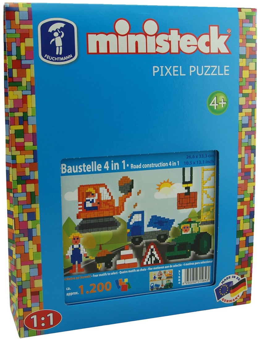 Ministeck Road Construction 4in1 Xl Box Ca 1 0 Pieces Planet Happy De