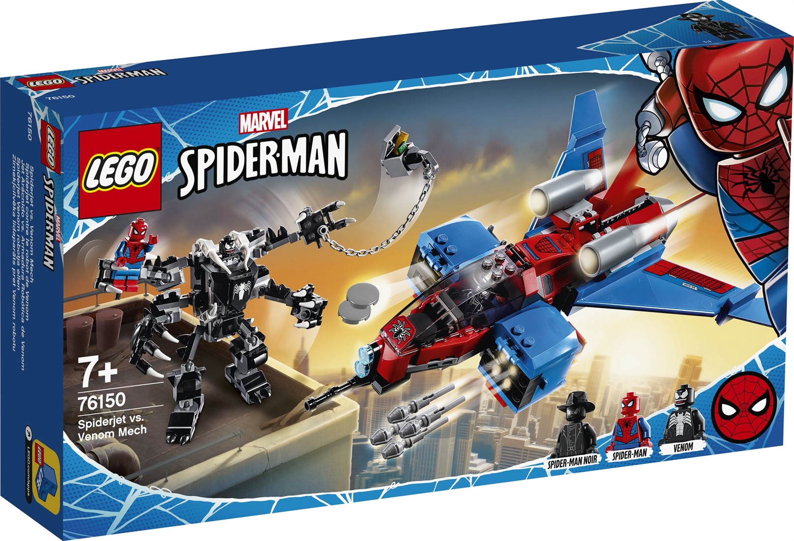 Lego Marvel Super Heroes Spiderjet Vs Venom Mech 76150