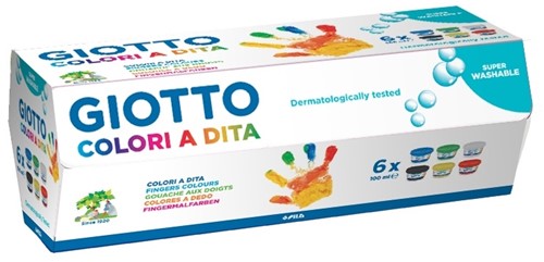 GIOTTO Dita Fingermalfarbe im Set 6 Farben à 100 ml