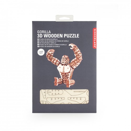 Kikkerland Gorilla - 3D-Holzpuzzle (105)