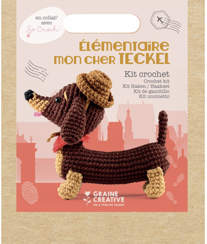 Graine Creative GC Amigurumi Häkelset Dackel 18 cm