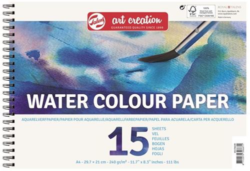 Royal Talens TAC Aquarellpapier A4 240 gr 15 Blatt